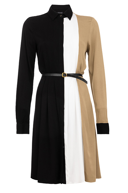 Tiffany Production Haljina od 100% viskoze sa kontrastnim dezenom