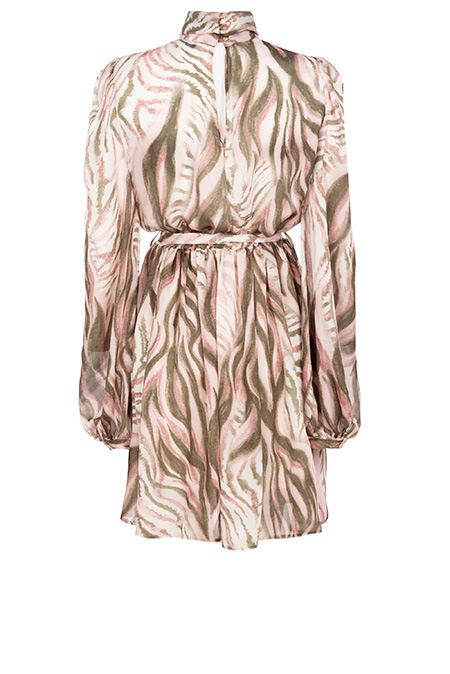 Kratka haljina sa visokim okovratnikom i kaišem Tiffany Production