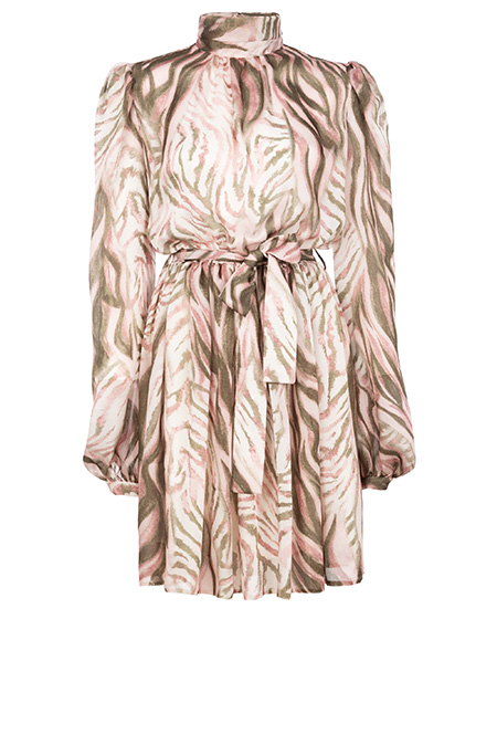 Tiffany Production Kratka haljina sa visokim okovratnikom i kaišem