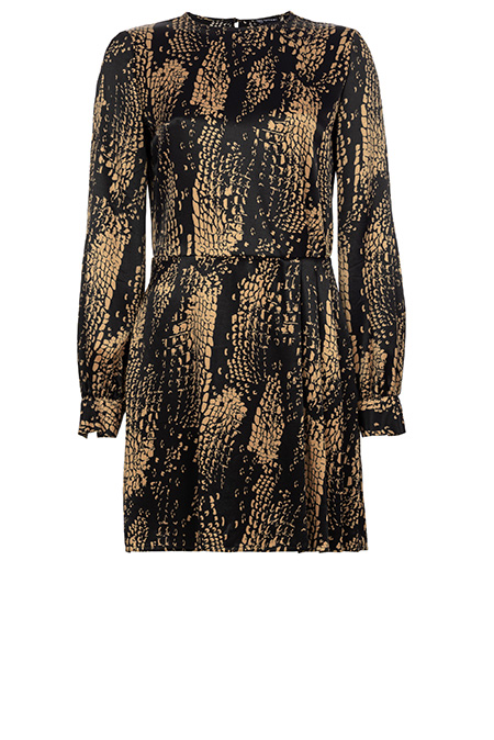 Tiffany Production Mini haljina od viskoze sa dugim rukavima