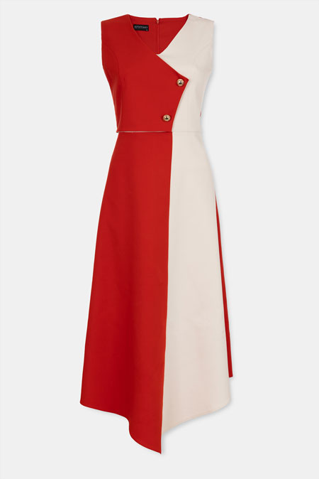 Tiffany Production Elegantna dvobojna haljina bez rukava