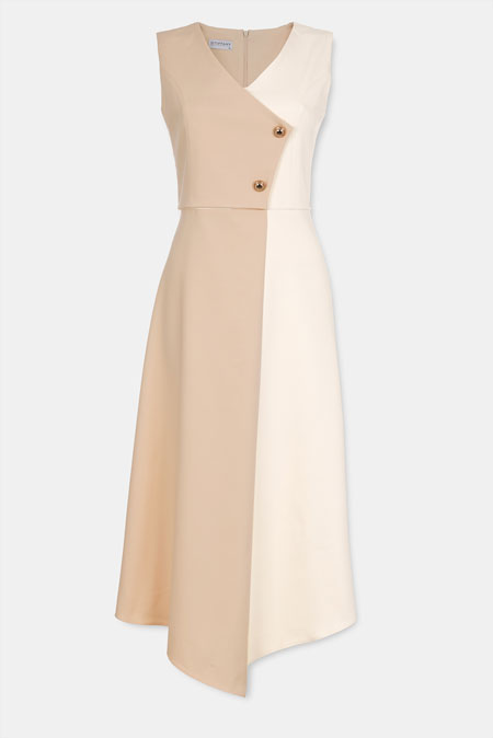 Elegantna dvobojna haljina bez rukava Tiffany Production