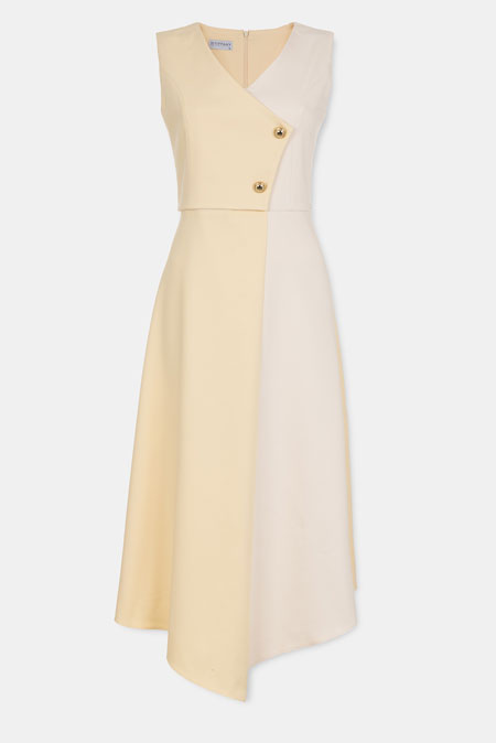 Elegantna dvobojna haljina bez rukava Tiffany Production