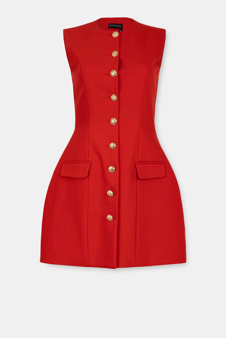 Strukirana mini haljina bez rukava Tiffany Production