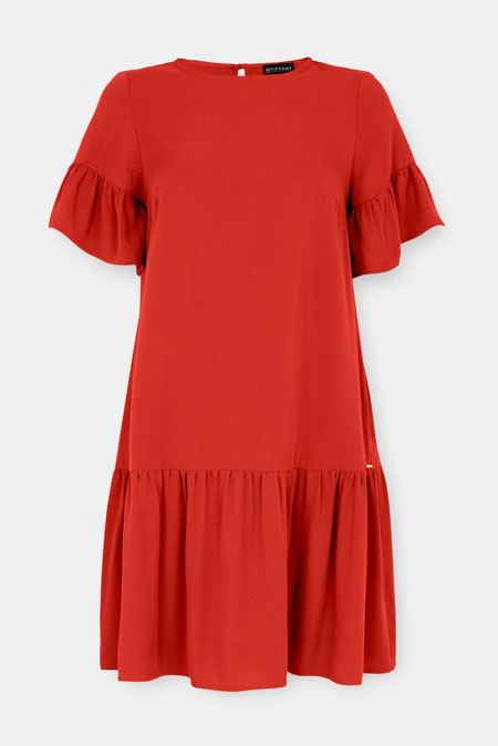 Kratka lepršava haljina sa karnerima Tiffany Production