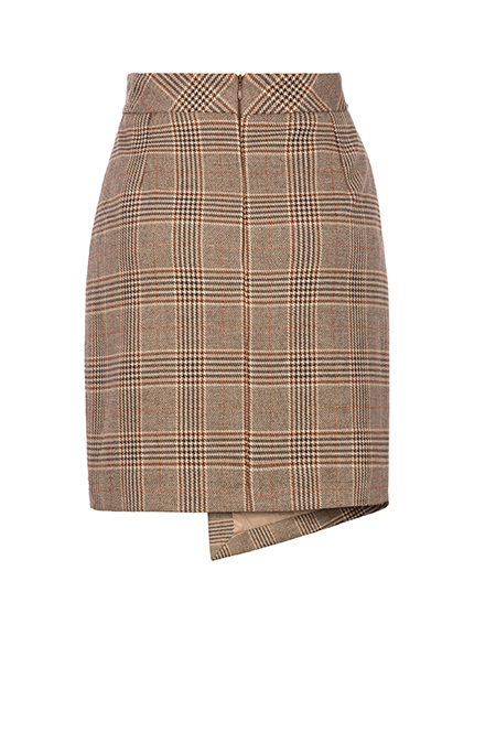 Mini suknja na preklop u karo dezenu Tiffany Production