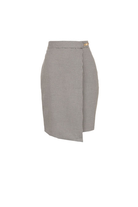 Mini suknja sa dezenom i imitacijom preklopa Tiffany Production