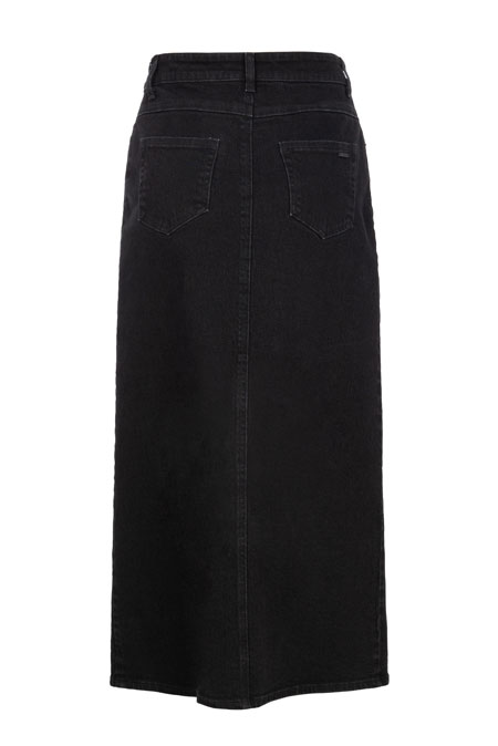 Duga teksas suknja sa šlicem i džepovima Tiffany Production