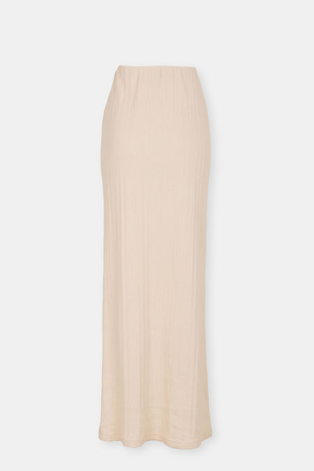 Duga pamučna suknja sa teksturom Tiffany Production