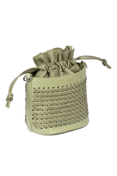 Bucket torba sa pletenim efektom Tiffany Production