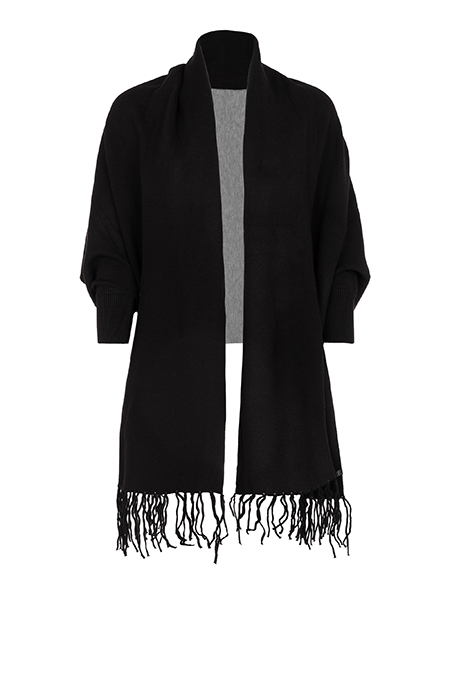 Crni pončo sa resama Tiffany Production