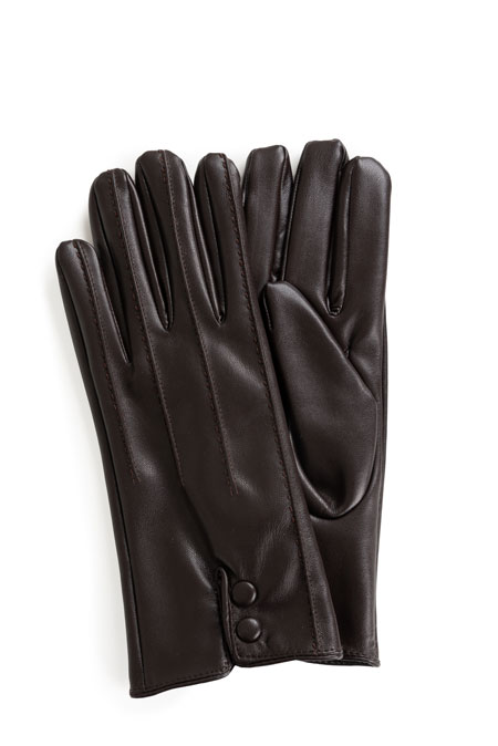 Tiffany Production Ženske rukavice od eko kože sa ukrasnim dugmićima