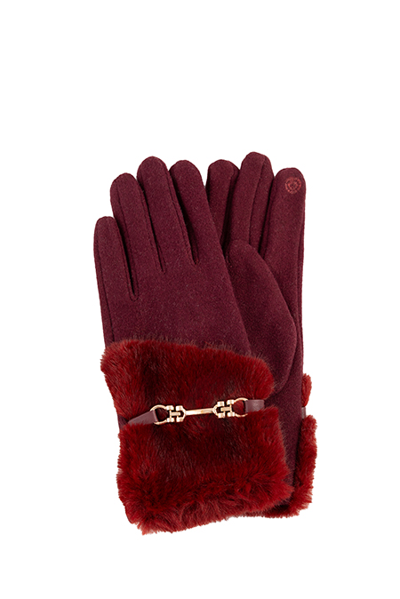 Ženske zimske rukavice sa ukrasnim krznom i lancem Tiffany Production