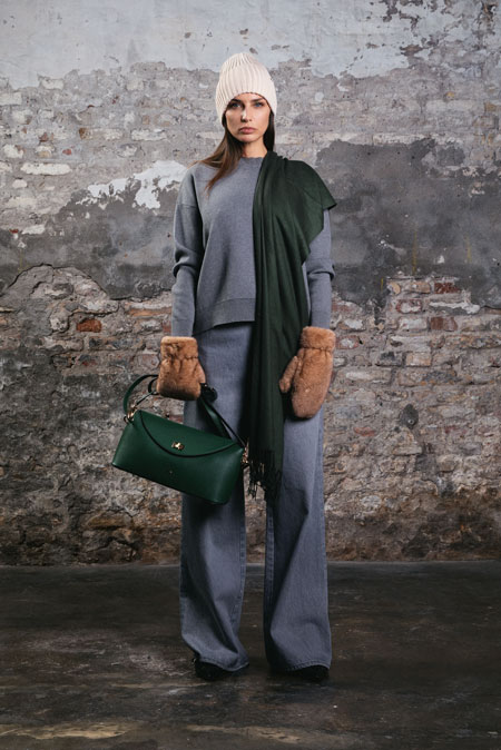 Ženske krznene rukavice Tiffany Production