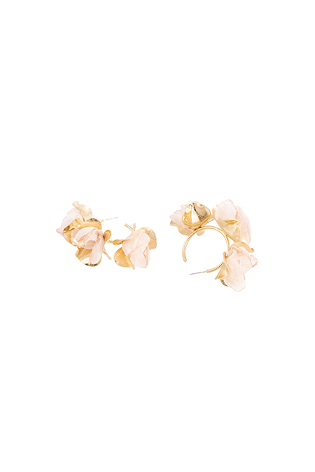 Elegantne okrugle minđuše sa cvetnim motivom Tiffany Production