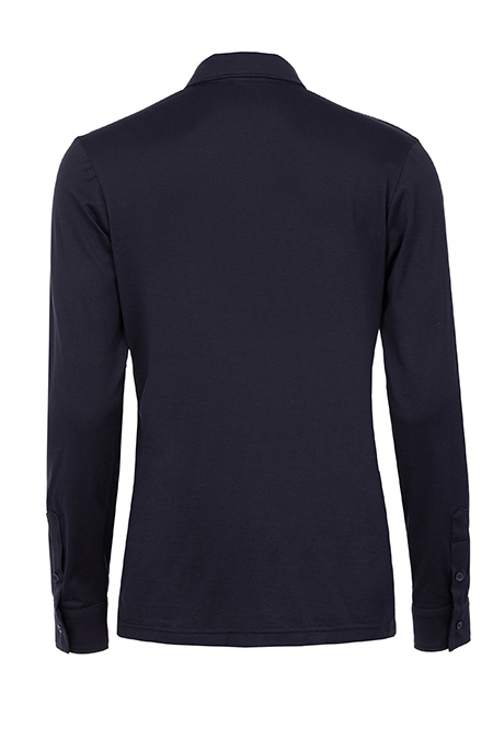 Muška jednobojna majica dugih rukava sa kragnom i kopčanjem na dugmad Tiffany Production