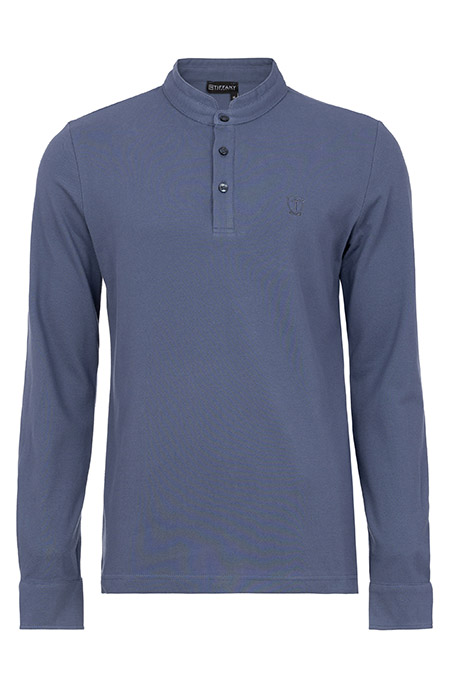 Muška majica dugih rukava od pamuka sa ruskom kragnom Tiffany Production