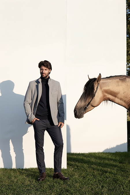 Tiffany Production Muške slim fit pantalone sa rajsferšlusom i dugmetom