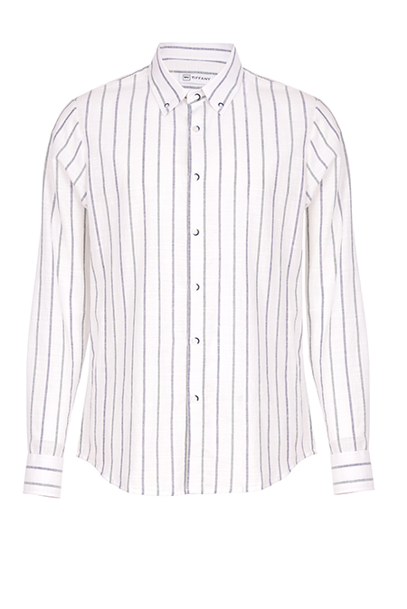 Tiffany Production Muška prugasta košulja dugih rukava od 100% pamuka
