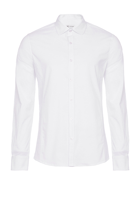 Muška bazna košulja dugih rukava od pamuka i elastina Tiffany Production