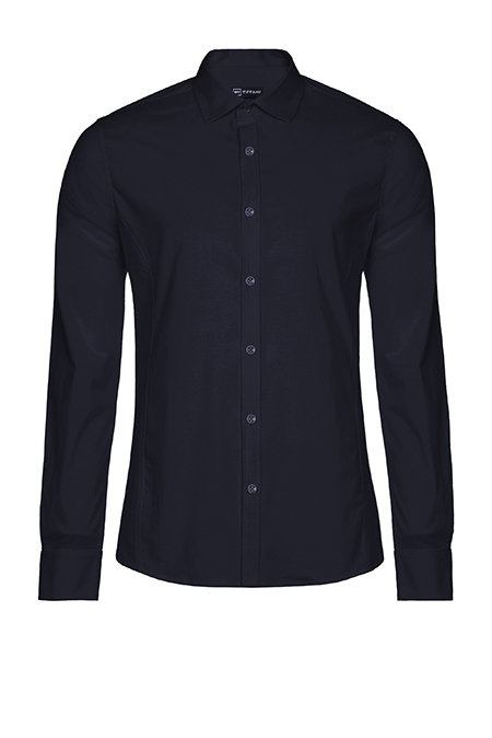 Muška bazna košulja dugih rukava od pamuka i elastina Tiffany Production