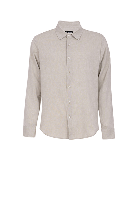 Tiffany Production Muška košulja dugih rukava od mešavine lana i pamuka