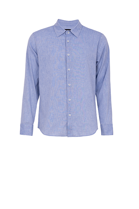 Muška košulja dugih rukava od mešavine lana i pamuka Tiffany Production