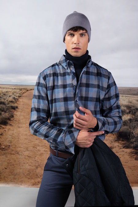 Tiffany Production Muška karirana košulja dugih rukava