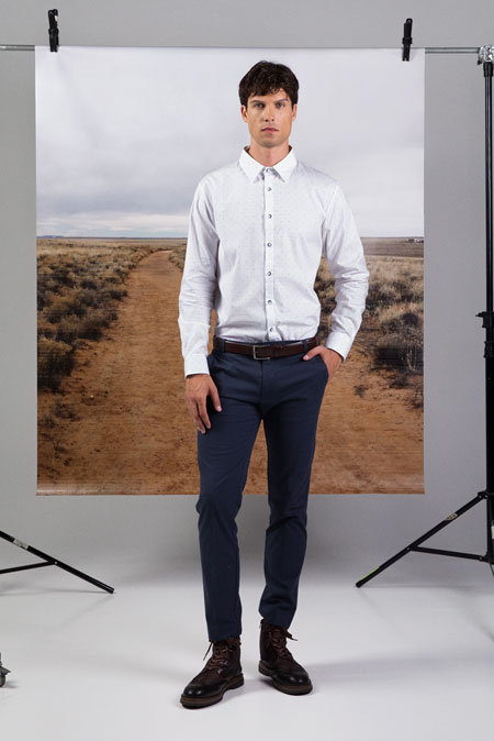 Tiffany Production Muška košulja dugih rukava sa diskretnim tufnastim dezenom