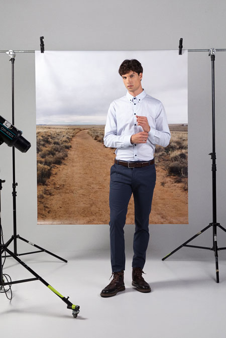 Muška košulja dugih rukava sa kontrastnim dugmićima Tiffany Production