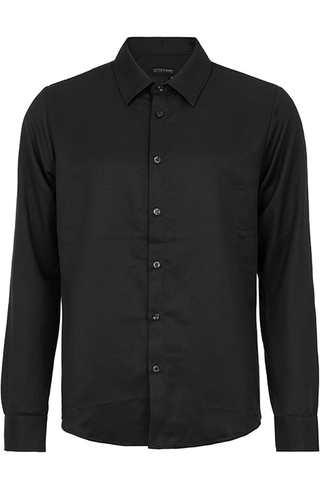 Tiffany Production Jednobojna muška košulja dugih rukava