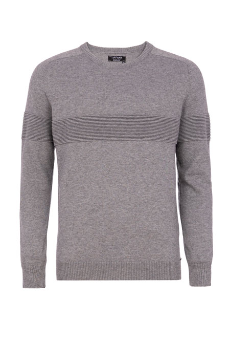 Muški džemper dugih rukava sa rebrastim detaljem Tiffany Production