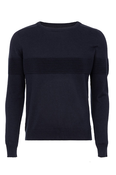 Tiffany Production Muški džemper dugih rukava sa rebrastim detaljem