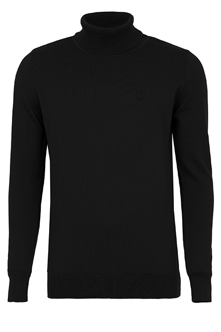 Bazna muška rolka dugih rukava sa rebrastom porubom Tiffany Production