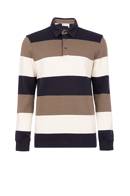 Prugasti muški duks dugih rukava sa kragnom Tiffany Production