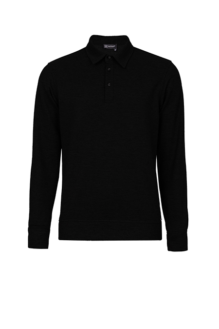 Muški jednobojni duks dugih rukava sa kragnom Tiffany Production