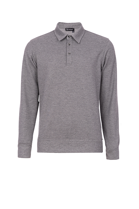 Tiffany Production Muški jednobojni duks dugih rukava sa kragnom