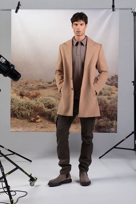 Muški kaput sa duplim kopčanjem i džepovima Tiffany Production