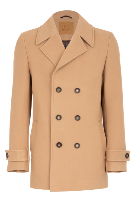 Muški kaput sa duplim kopčanjem i džepovima Tiffany Production