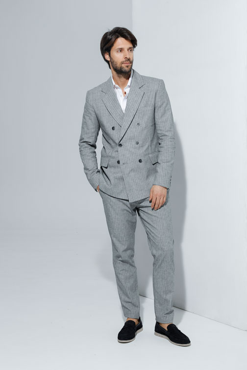 Tiffany Production Sako na dvoredno kopčanje sa lanom