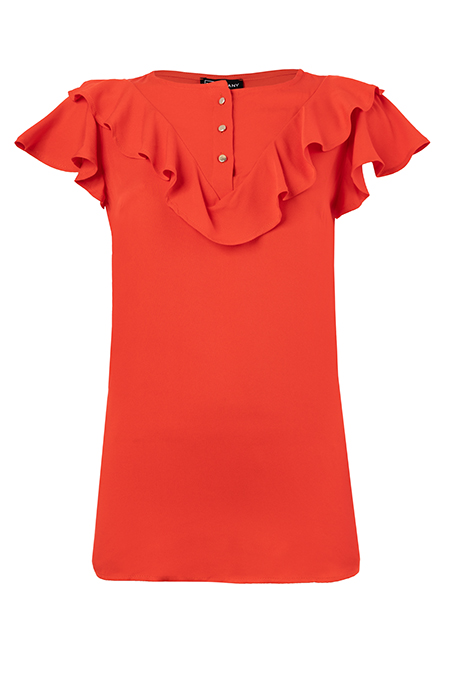 Bluza sa okruglim izrezom i kratkim karner rukavima Tiffany Production
