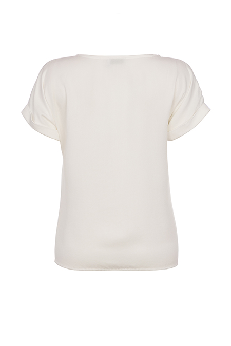 Kontrastna bluza kratkih rukava od viskoze Tiffany Production