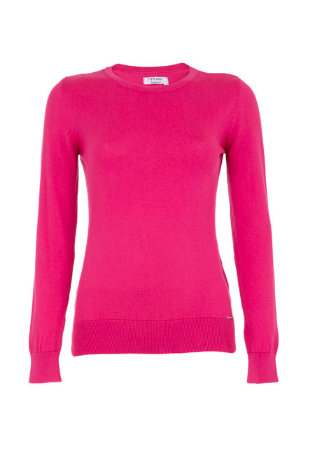 Tiffany Production Džemper dugih rukava od 100% pamuka sa okruglim izrezom