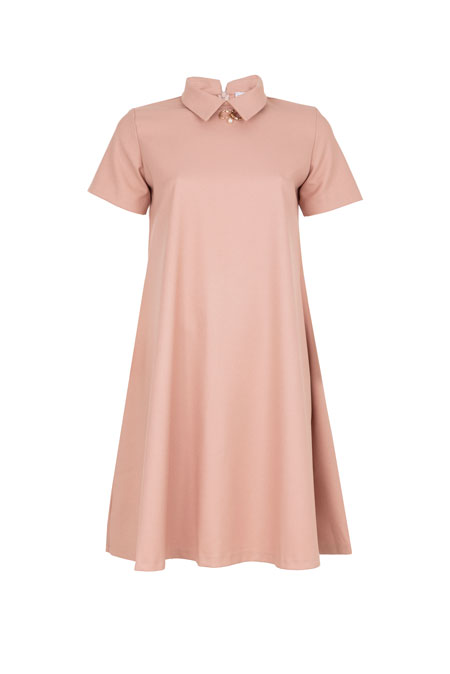 Haljina A kroja sa kragnom i brošem Tiffany Production