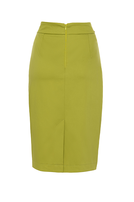 Ženska midi suknja od pamuka sa ukrasnim dugmićima Tiffany Production