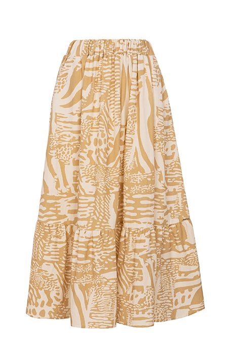 Midi suknja sa karnerima na donjem rubu Tiffany Production