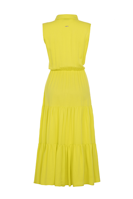 Midi haljina bez rukava i karnerima na donjem rubu Tiffany Production